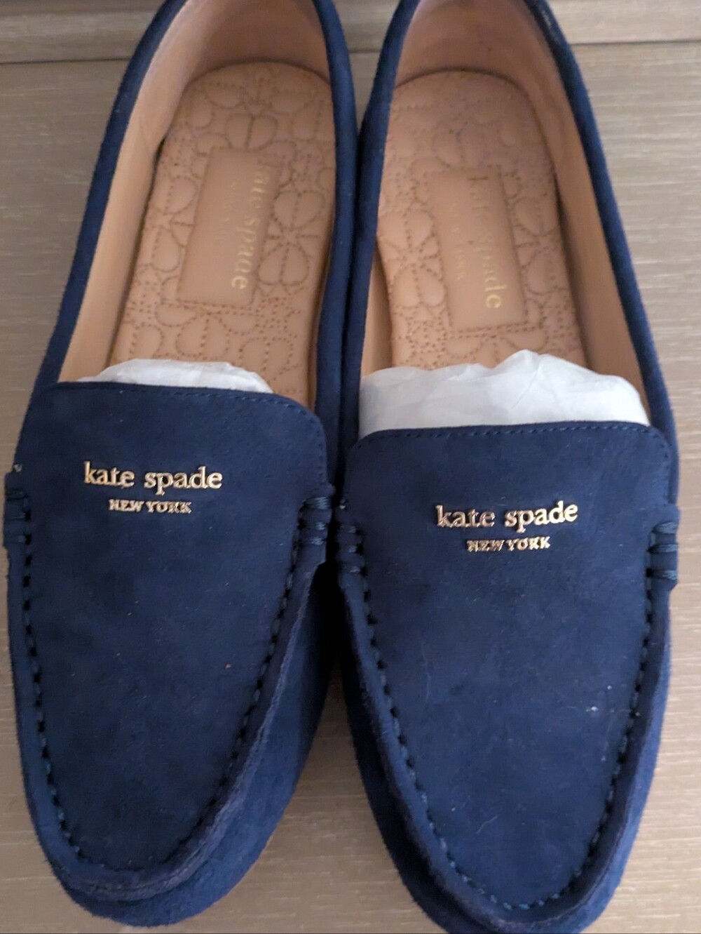 Kate Spade Blue Suede Women's Slip-On Loafers Size 6